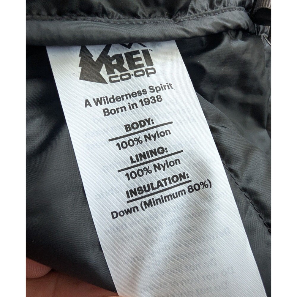 REI Co-op 650 Down Vest Mens 3XL XXXL Black Puffer Quilted Sleeveless Full Zip - Picture 9 of 12